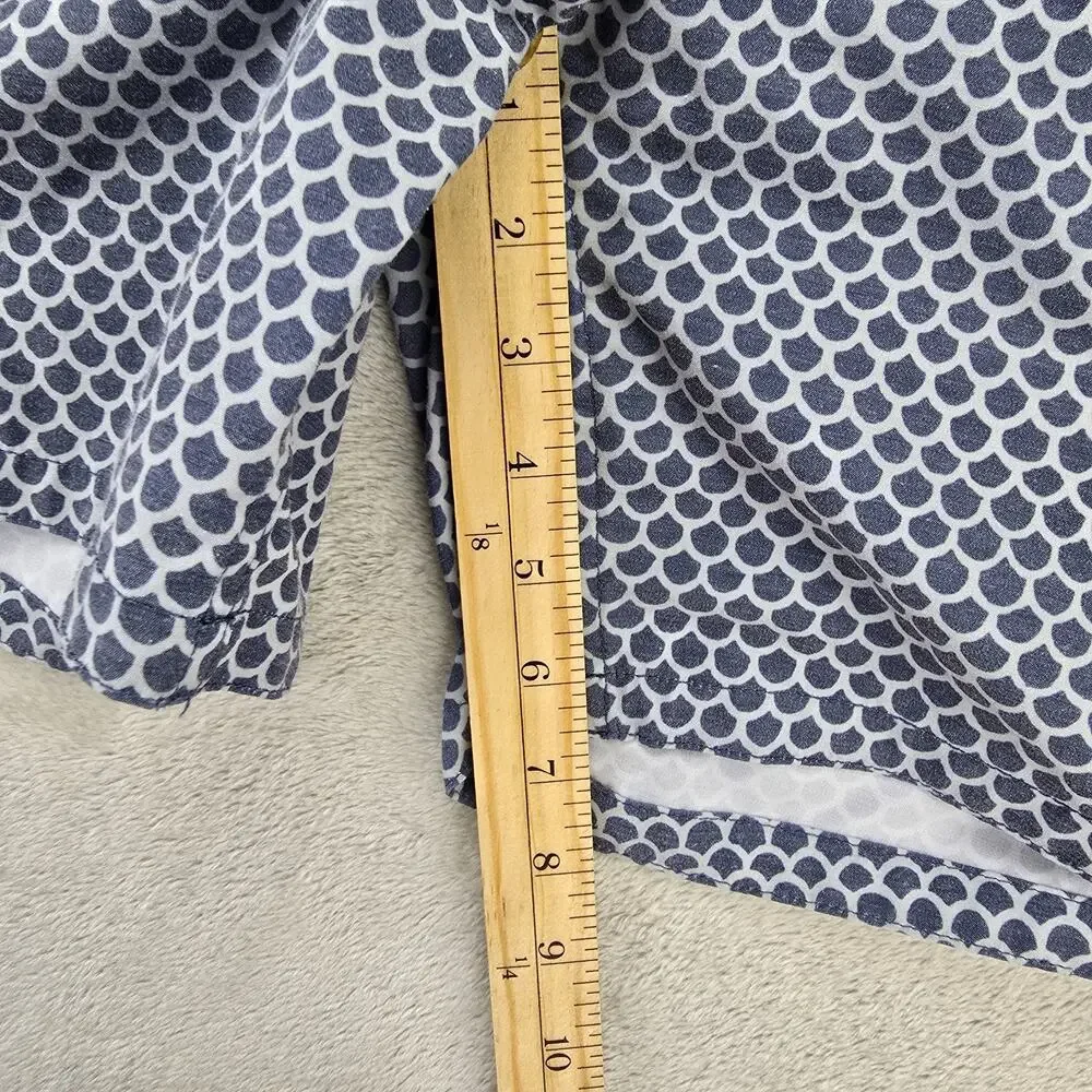 Faherty Classic Boardshort Fishscale Batik Men's Size 40 Blue Swim Trunks